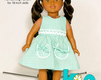 PDF doll pattern, american girl doll clothes pattern, PDF doll clothes pattern, 18 inch doll clothes, doll clothes pattern