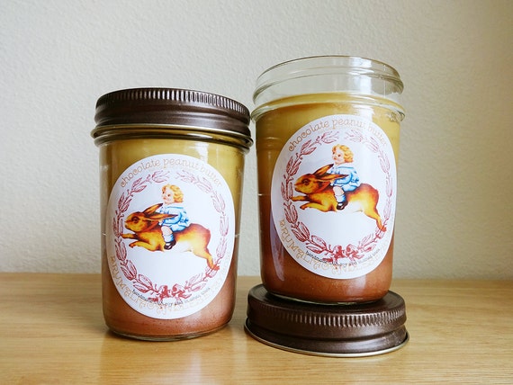 Chocolate Peanut Butter Candle Double Layer Candle In Mason