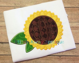Fall Thanksgiving Sunflower Machine Embroidery Applique Design