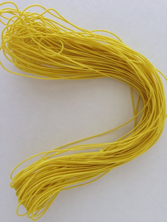 Yellow Elastic Stretch Shock Cord Size 1mm Length 25 yards per