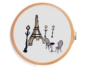 Paris Effel Tower cross stitch pattern