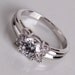 18k White Gold Filled White Sapphire Ring Size 5