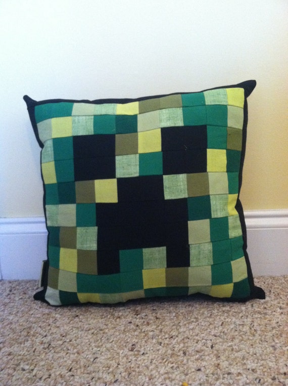 Minecraft Inspired Creeper Throw Pillow by CraftyCreepers ...