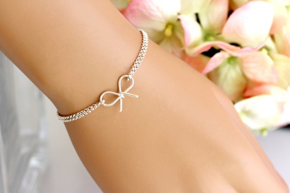 bow silver bracelet