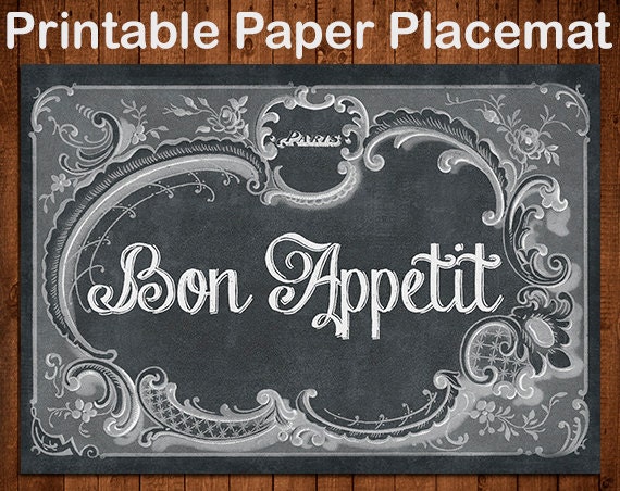 Printable Paper Placemats | printable paper placemat digital diy print by Printable Paper Placemats | printable paper placemat digital diy print by