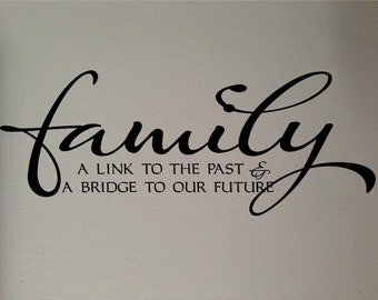 Items similar to Family a link to the past and a bridge to our future ...