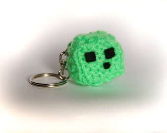 Slime Cube Minecraft Plush Keychain