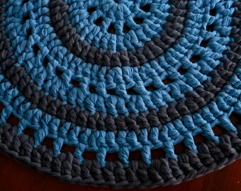 Handmade Crochet Round Rug (∅65cm)