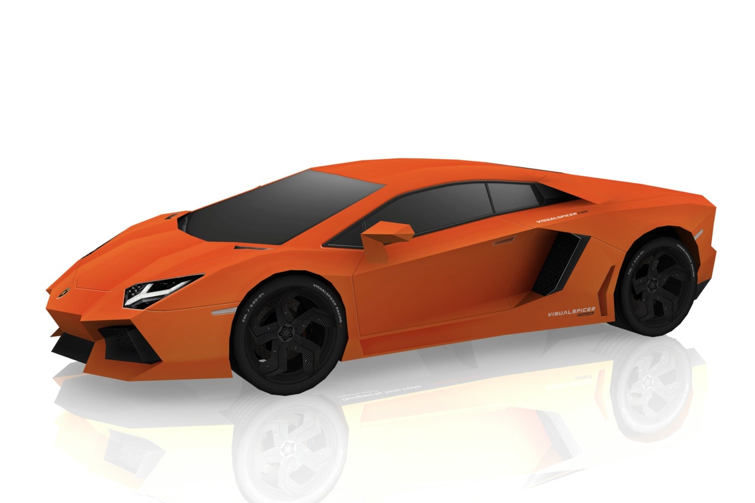 Aventador Racer Printed DIY Paper Toy by VisualSpicer