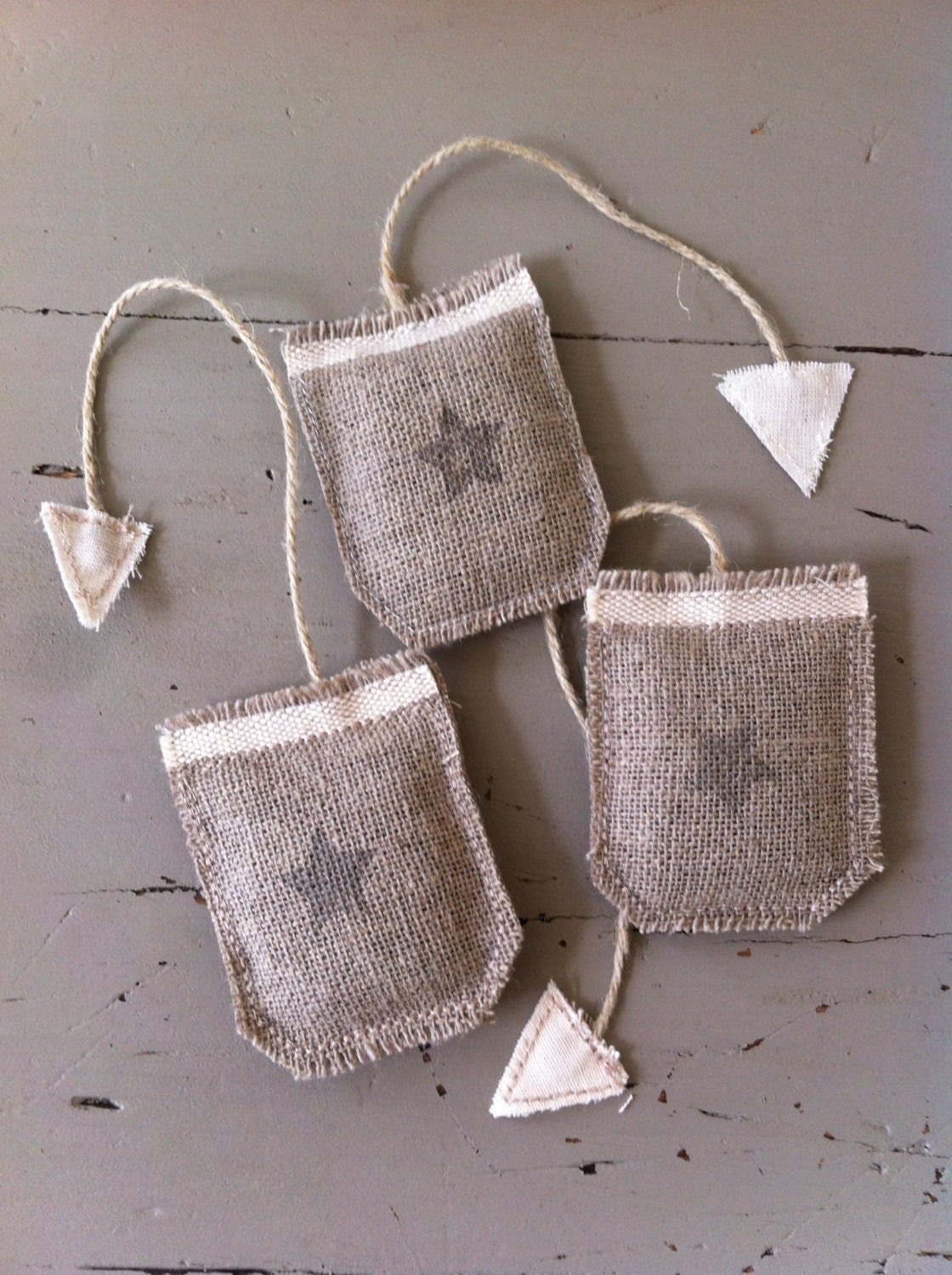 Download Tea bag lavender sachets made of burlap