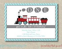 Popular Items For Train Birthday Invitation On Etsy