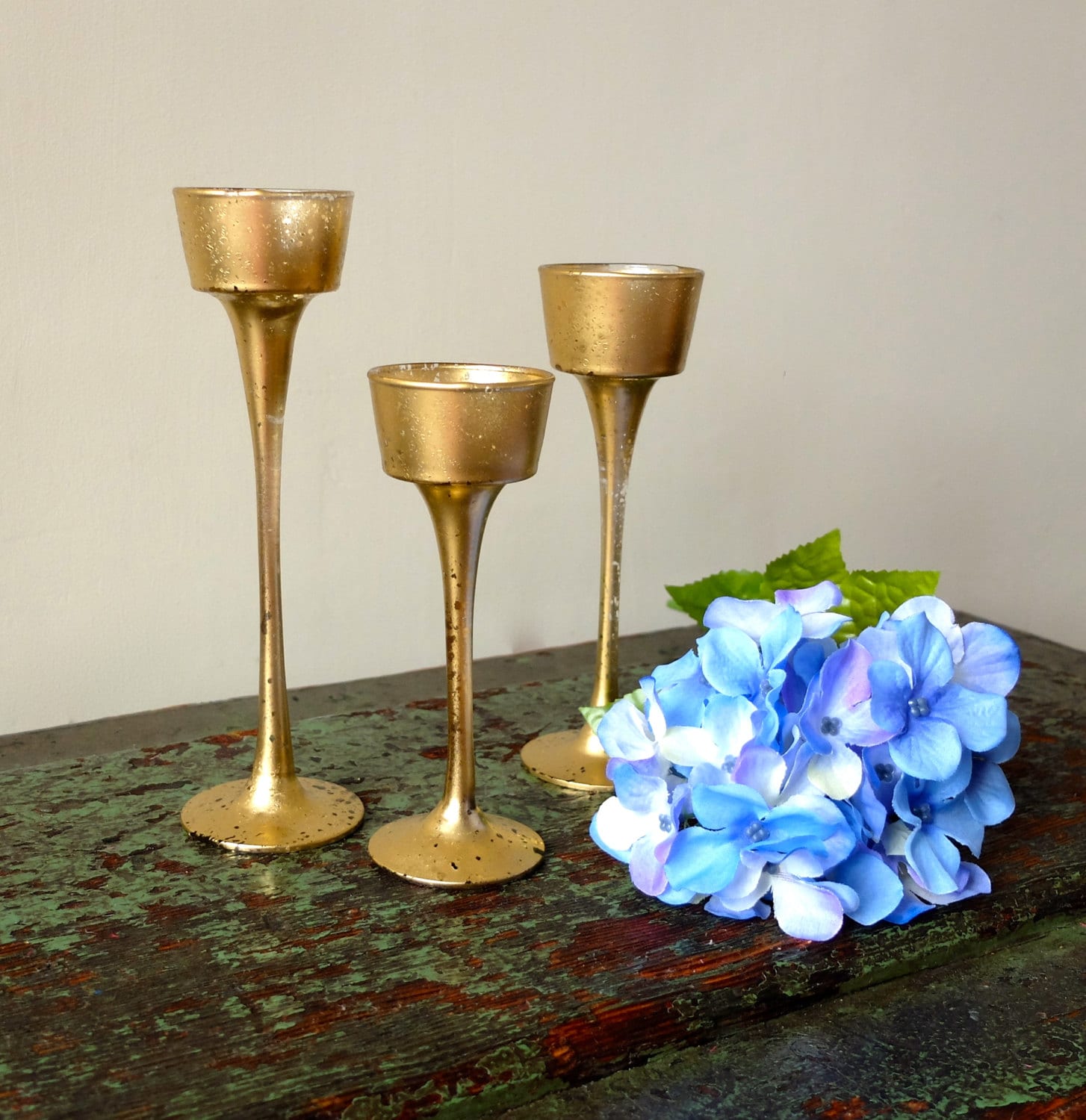 Candleholder Candle Holder Wedding Candles Gold Mercury Glass