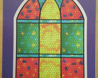 8.5x11 Stained Glass Window Print Paper
