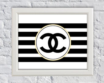 Paris illustration - “Chanel Logo” - COCO Chane l- Home Decor Art ...