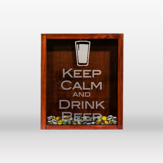 Unique Beer Cap Holder Handmade Shadow Box by EverythingEtchedAZ