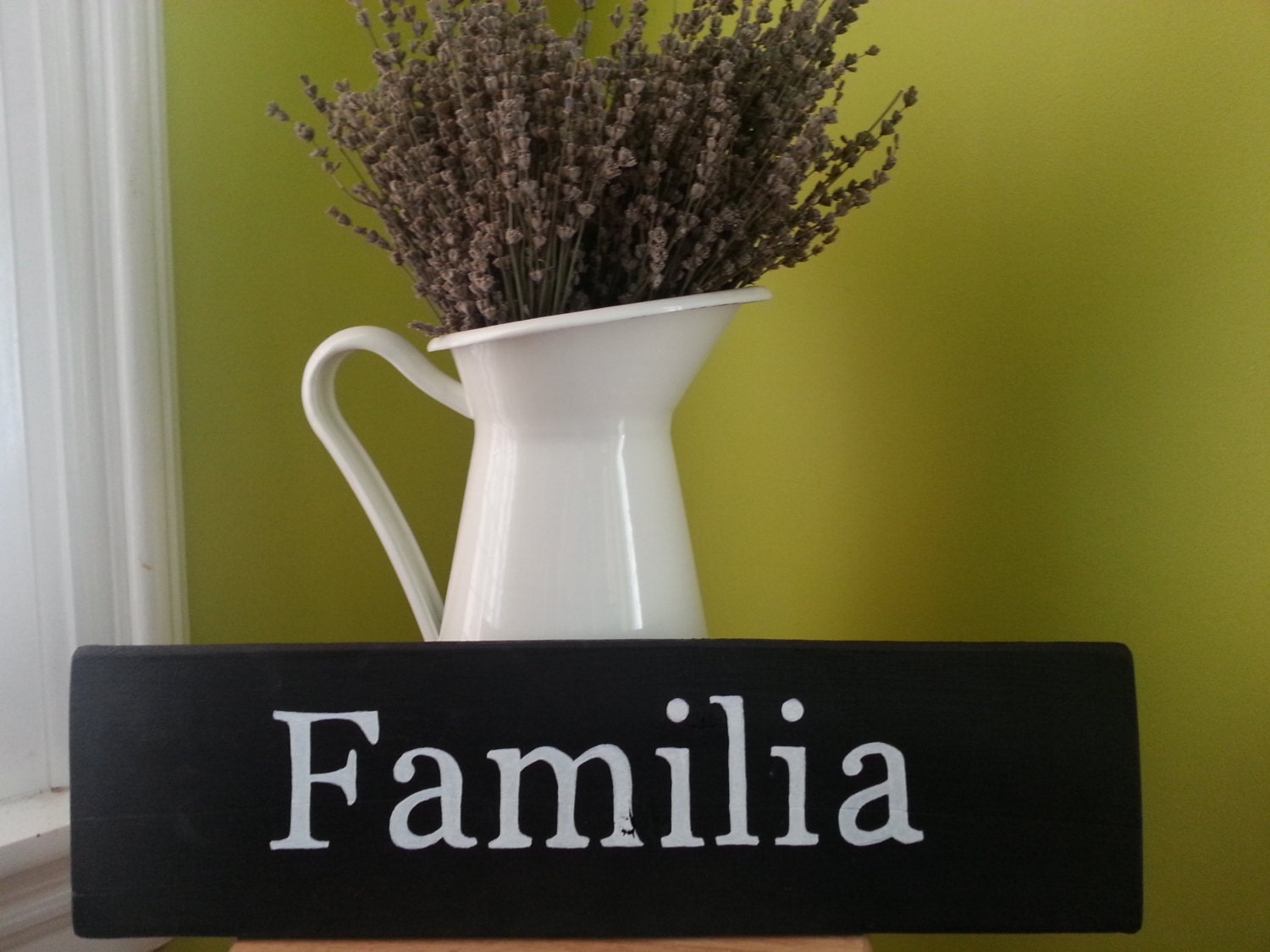 Familia sign Spanish home decor Black and white hand painted