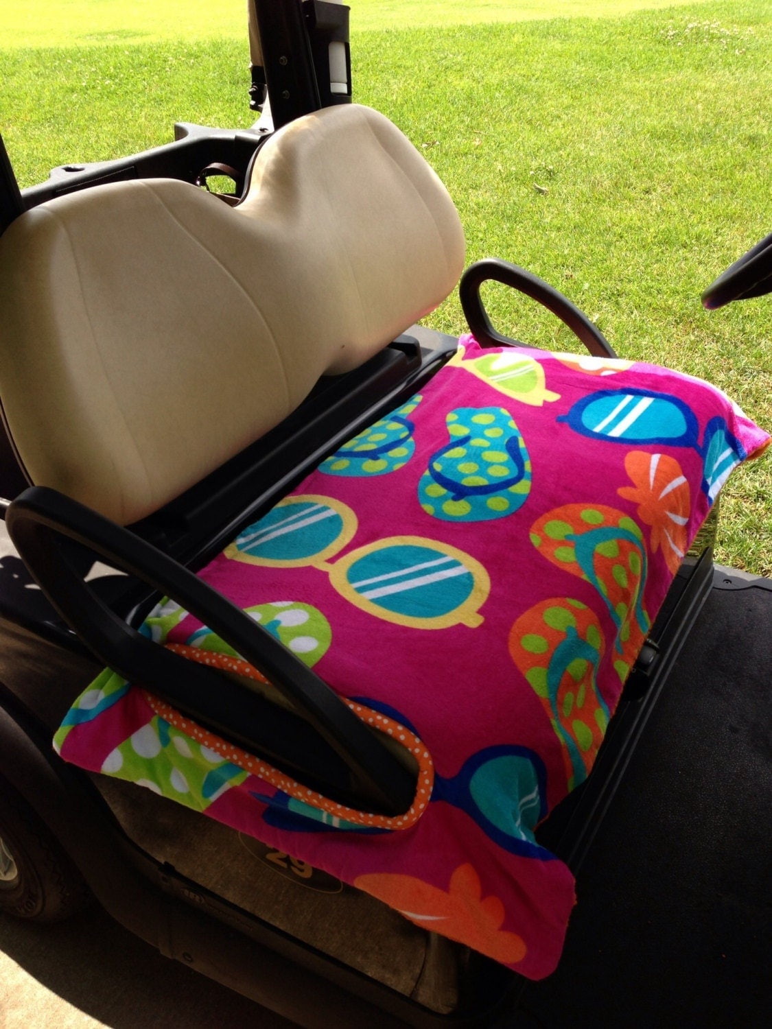 Beach Essentials Terry Cloth Golf Cart Seat Cover