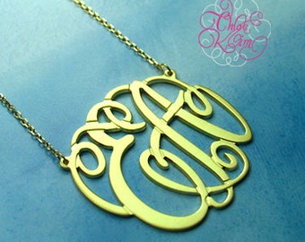 Personalized Monogram Necklace / Extra Large / by ChloeKimShop