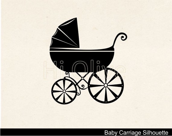 baby stroller SVG DXF EPS Cut file baby carriage clip art