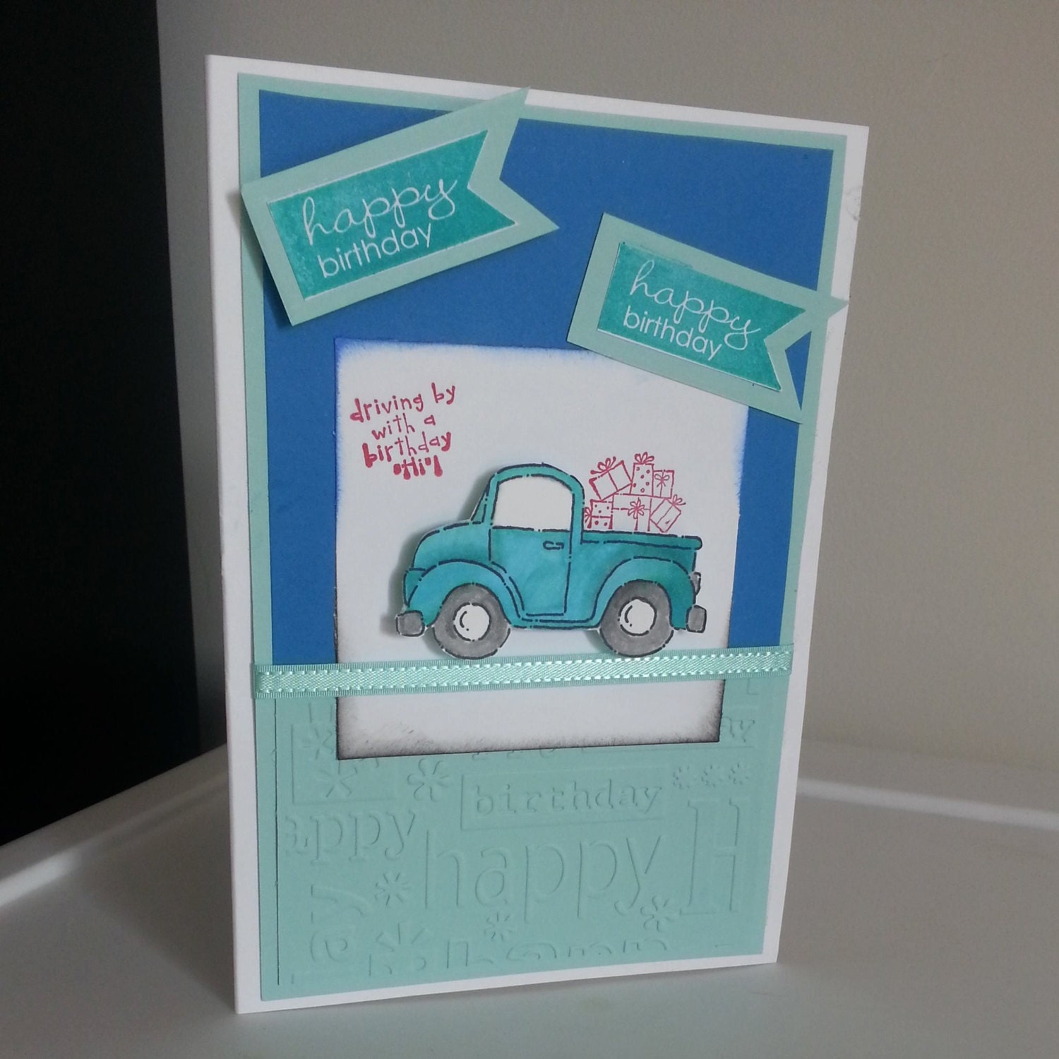 Happy Birthday Old Truck Card by CardsandmorebySG on Etsy