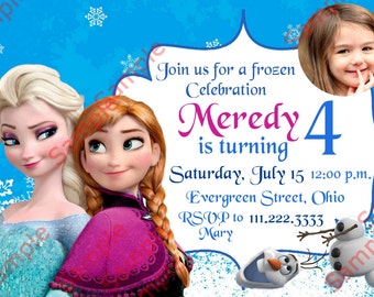 Frozen Birthday Invitation, Frozen Birthday Party, Frozen Invitation ...