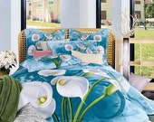 Bedding Flowers 4pc bedding set 3D luxury Duvet/Quilt/comforter cover king queen double bed size sheets Linen pillowcase sets