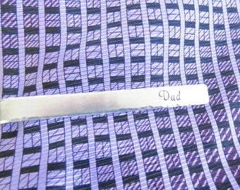 Hand Stamped Personalized Tie Clip - Personalized Tie Bar - Mens Wedding Party Gift - Custom Tie Accessories - Groomsman Tie Clip Present