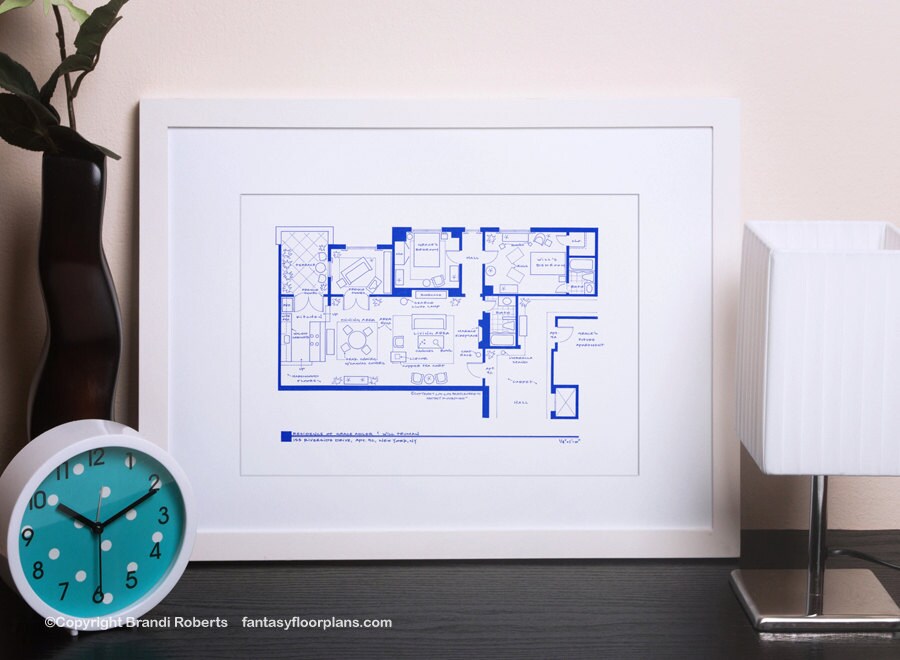 Will and Grace Apartment Floor Plan TV Show Floor Plan