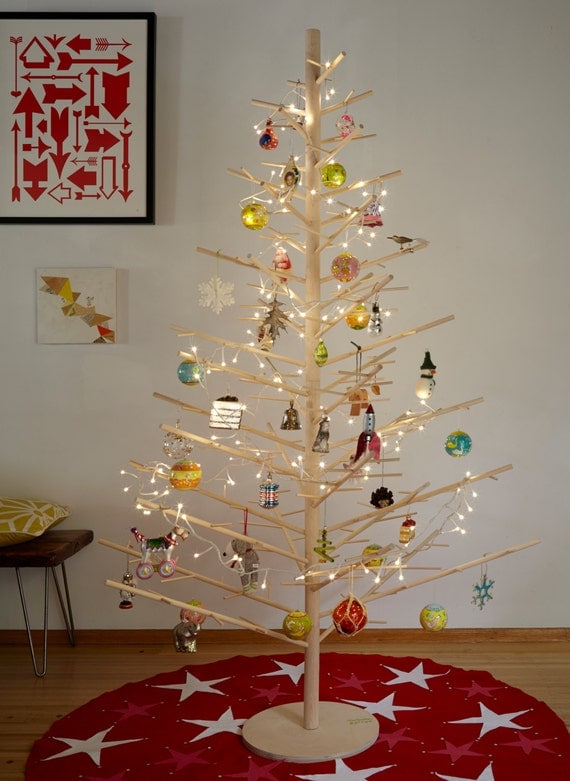 6 Foot Handmade Wood Christmas Tree