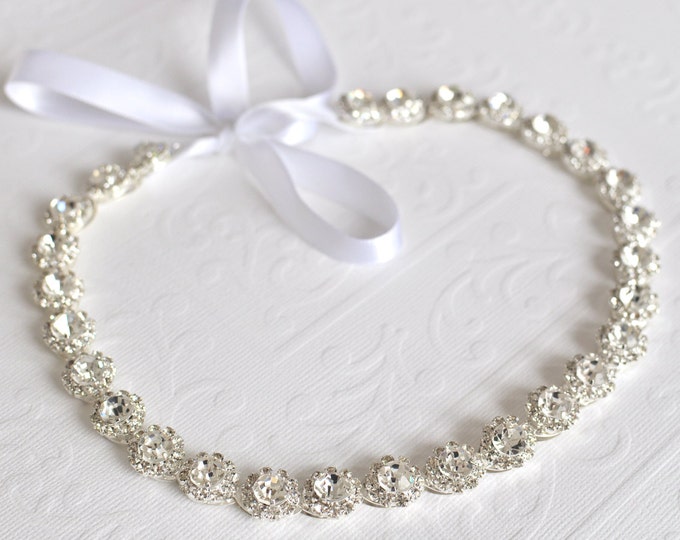 Wedding headpiece, headband, JENNIFER, Rhinestone Headband, Wedding Headband, Bridal Headband, Bridal Headpiece, Rhinestone