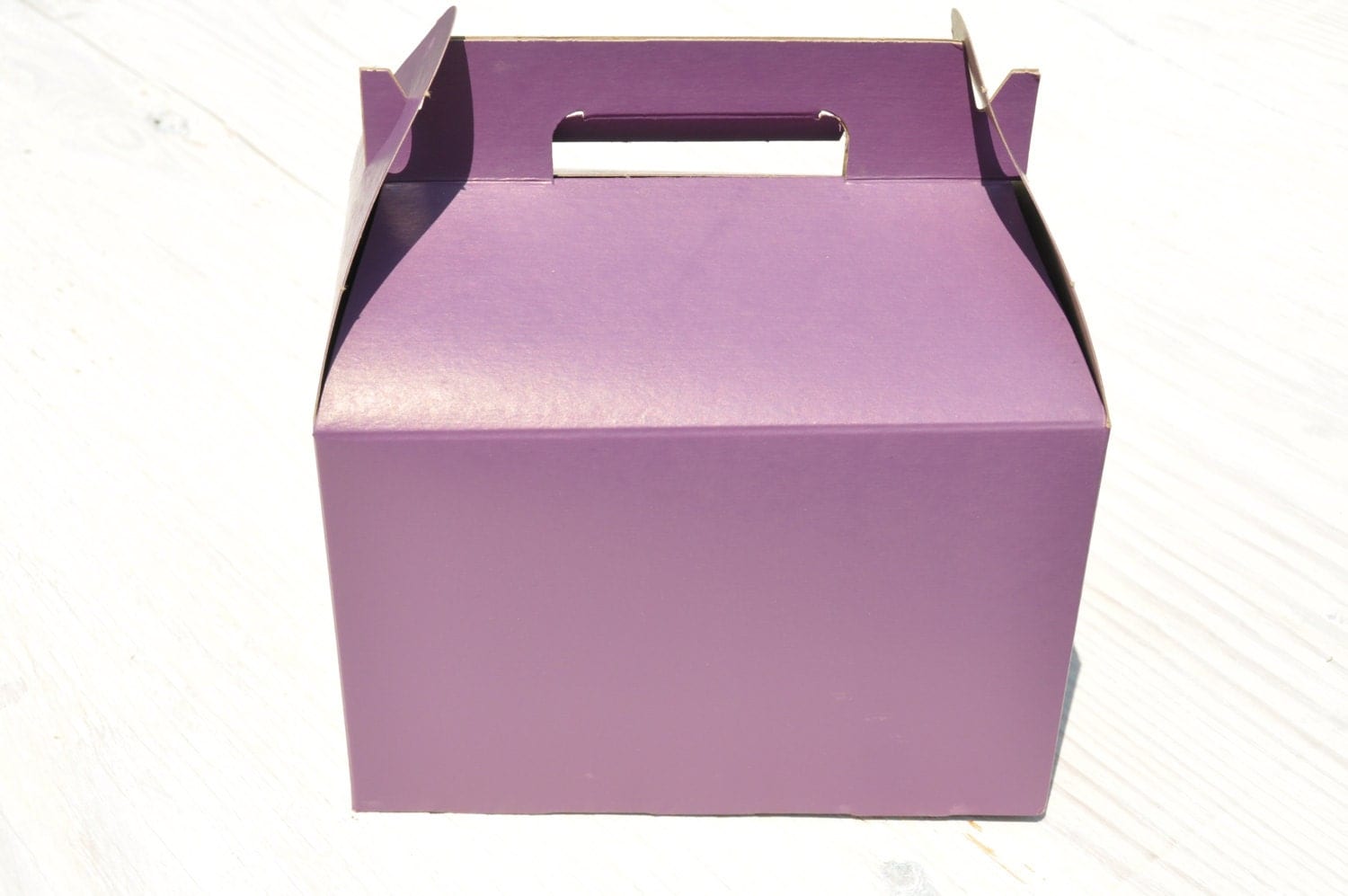 10 Large Purple Kraft Gable Favor Boxes 9x6x6