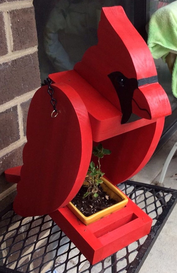 Cardinal Planter beautiful red bird that can be hung or
