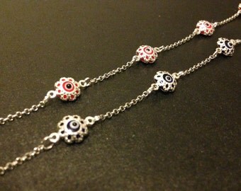 Sterling Silver Evil Eye Bracelet