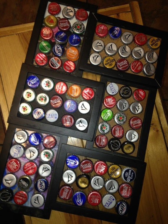 Items similar to Bottle Cap Picture Frames on Etsy