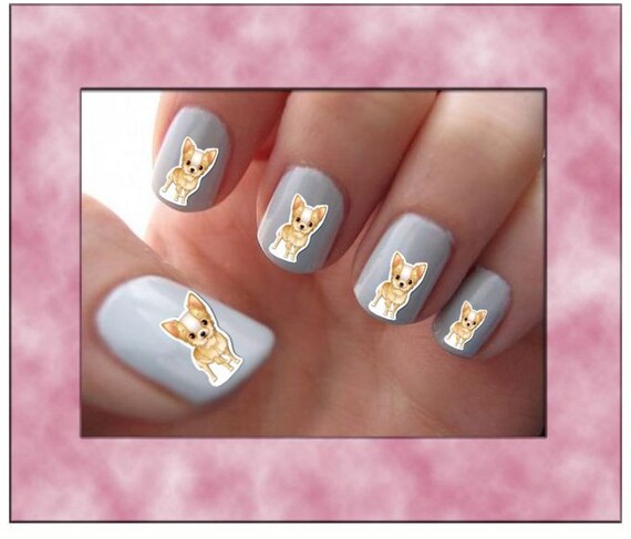 Items similar to Chihuahua Nail Art Water Slide Transfers