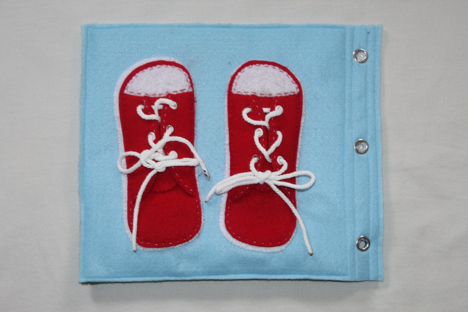 Shoe Lacing and Tying Quiet Book Page Children's by MakingSomeday