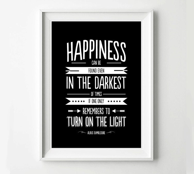 Dumbledore Quote Harry Potter Poster Typography print quote