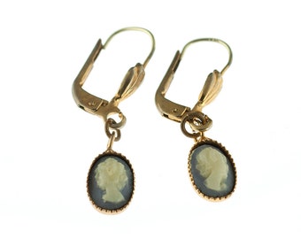 Tiny Cameo Earrings