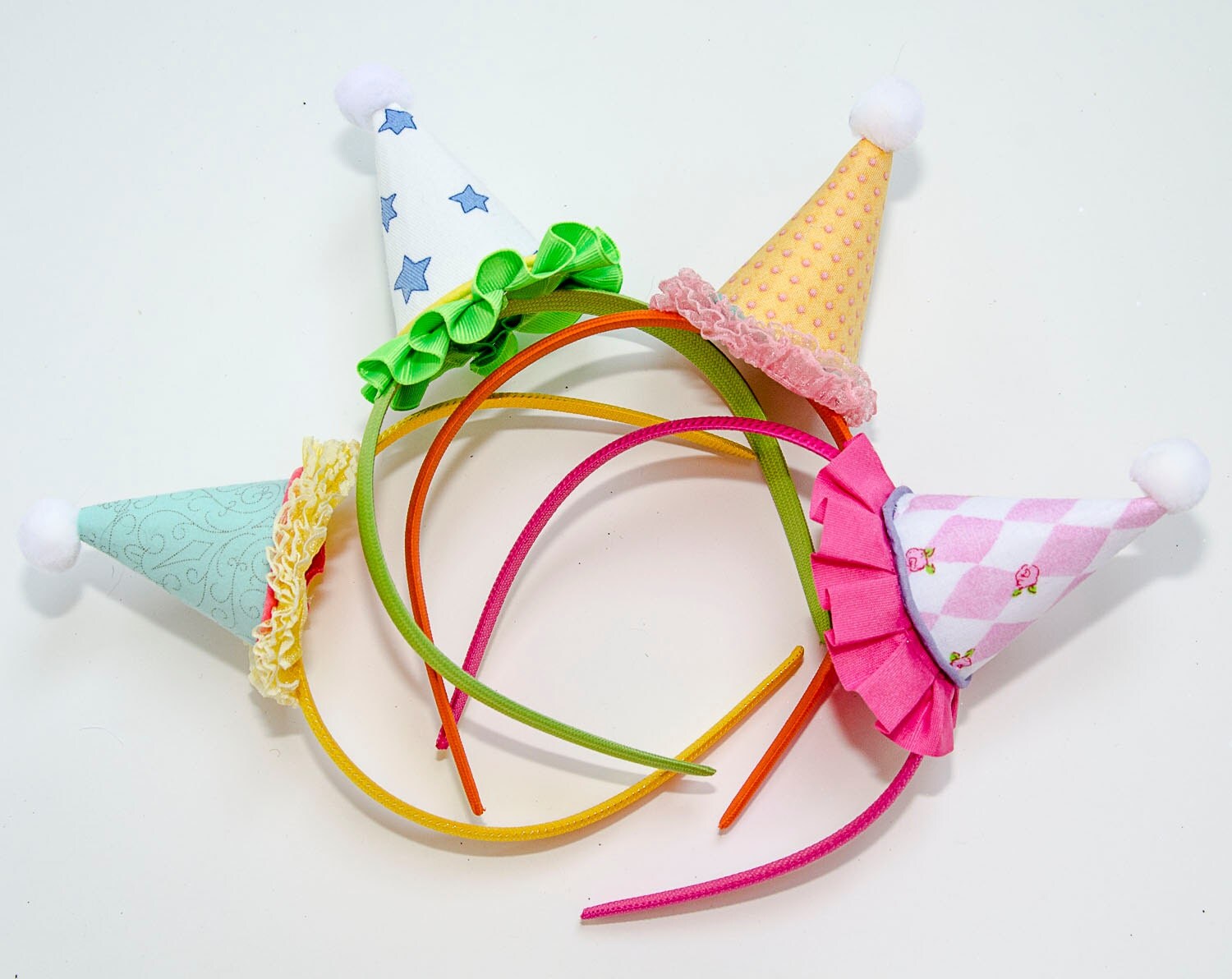 Childrens Miniature Party Hats Set of Four by ItsRazzberries