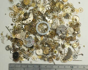 30g Watch parts Jewellery making steampunk altered art craft cyberpunk cogs crafts