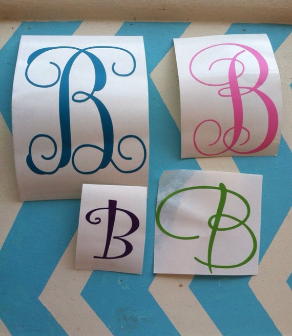 Single initial decal