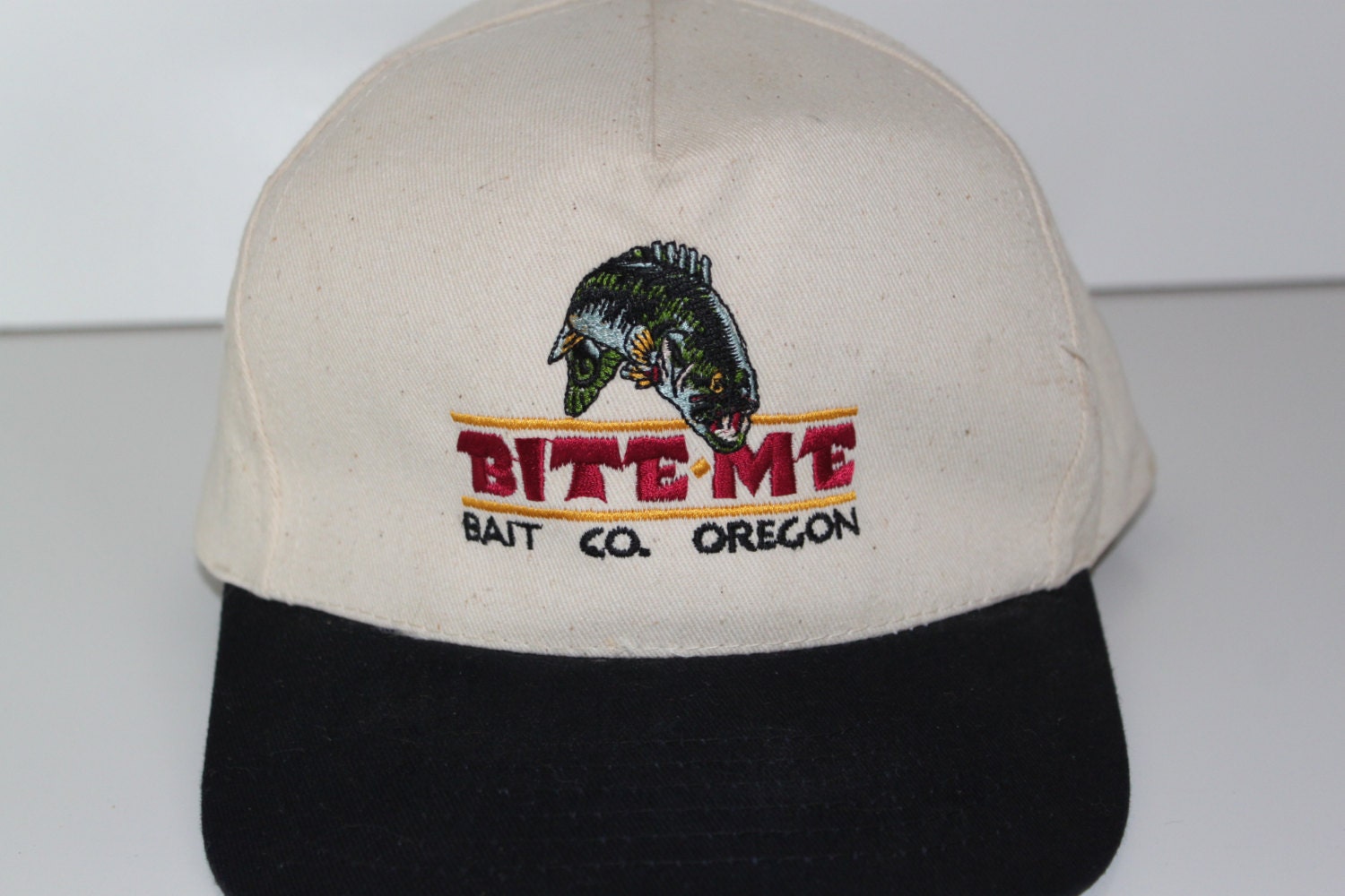 Bite Me Bait Co. Oregon Vintage Snap Back Baseball Cap