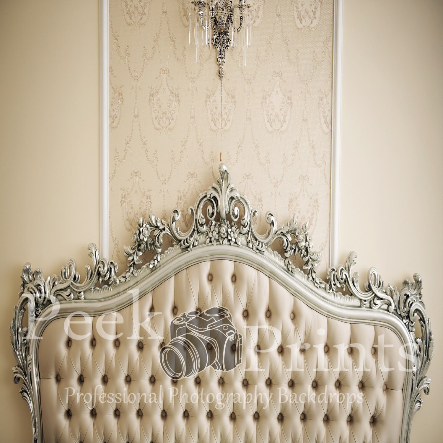 5ft.x5ft. Vintage Headboard Vinyl Photography by PeekPrints