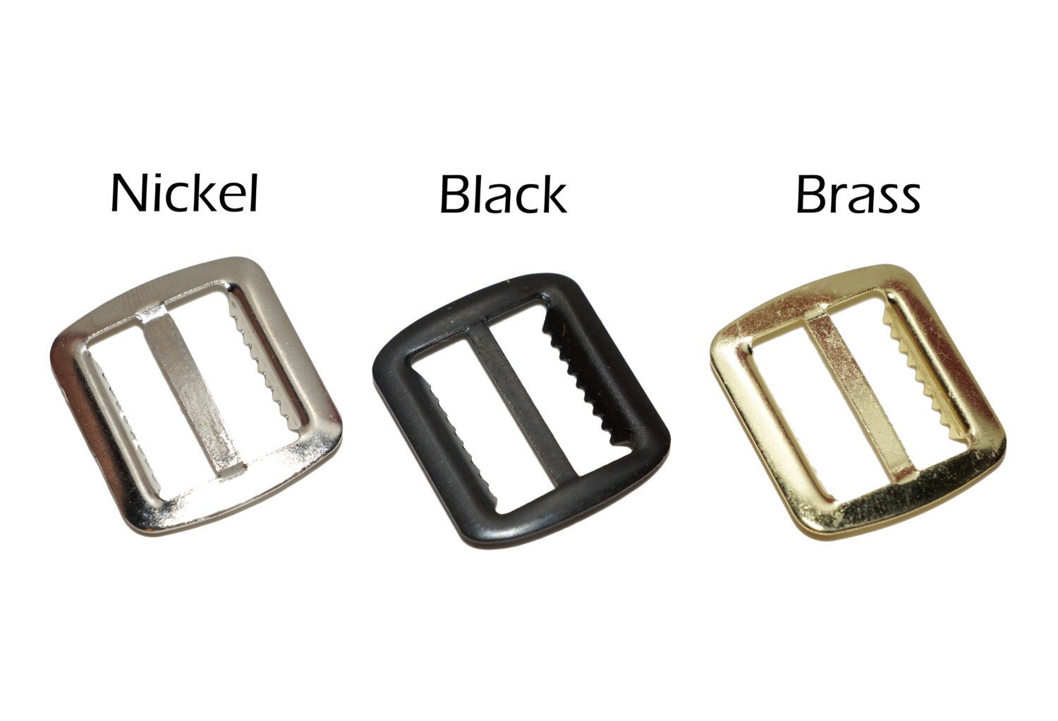 30 3/4 Suspender/Vest Buckles NickelBrassBlack