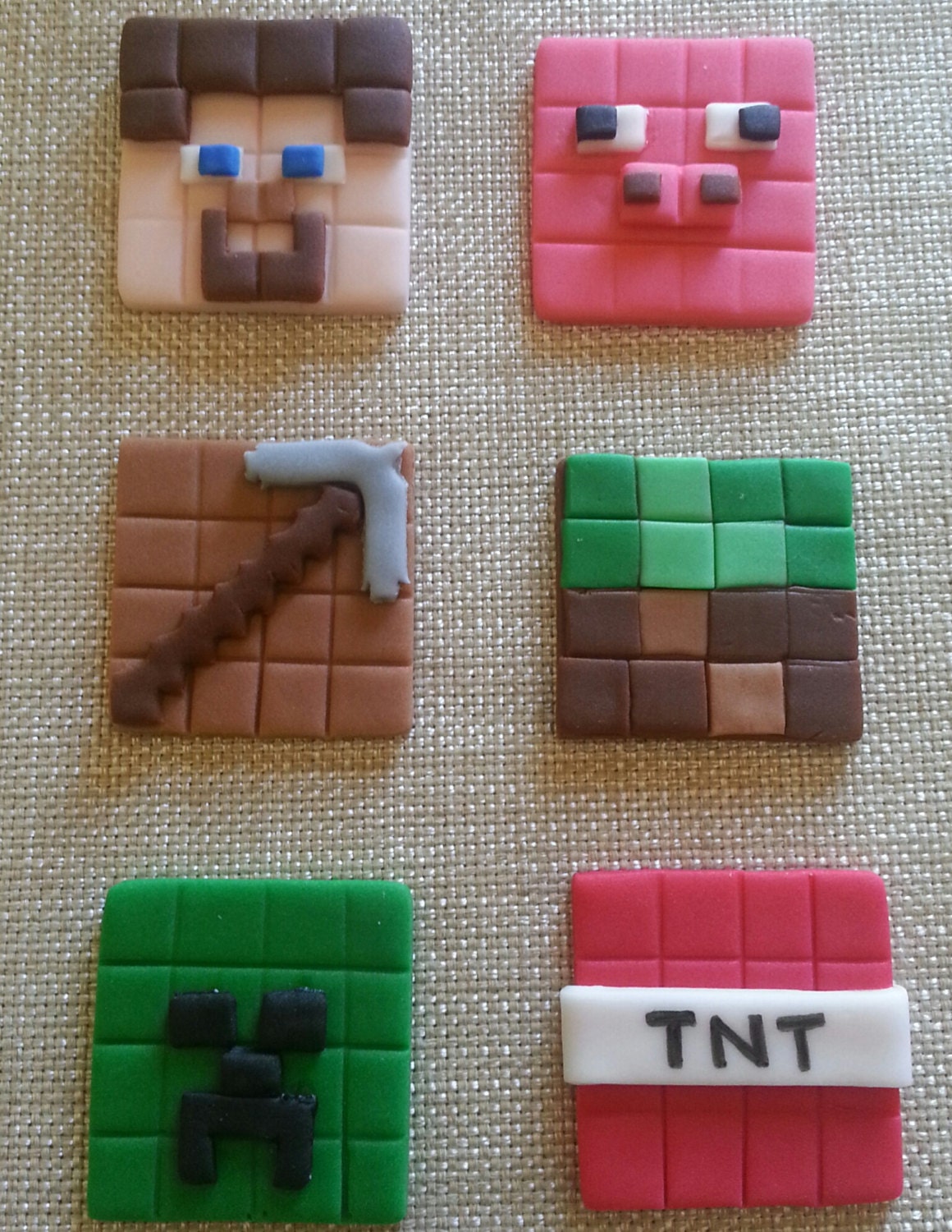 Minecraft Fondant Cupcakes