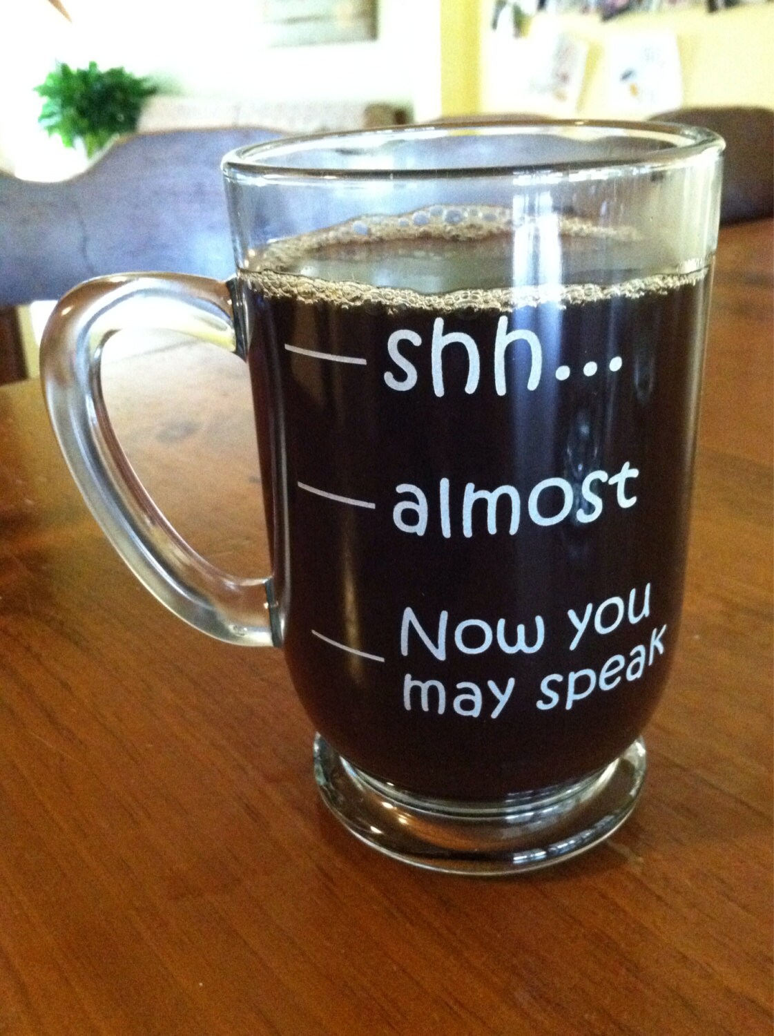 16 oz Coffee Mug Shhh Almost Now you may speak