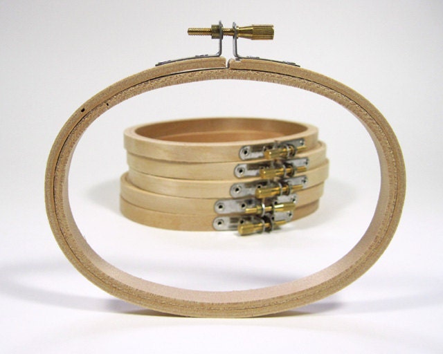 Oval Embroidery Hoop 3.5 x 5 inches Wooden Hoop Oval