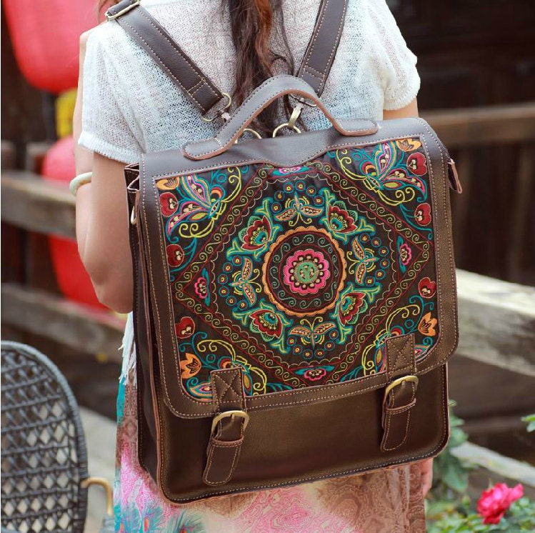 boho laptop backpack