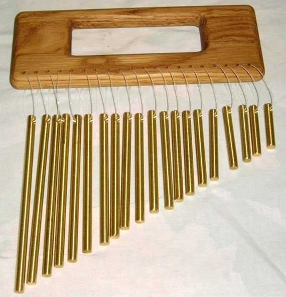 Items similar to Hand Held Chimes with or without Holder--Brass Bars ...