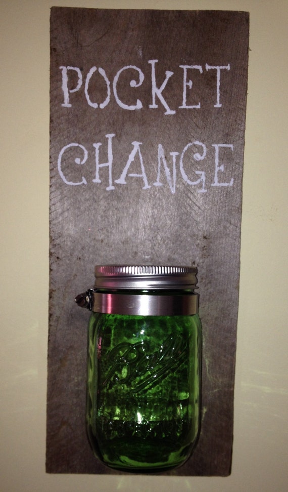 Items similar to Rustic wood change collector on Etsy